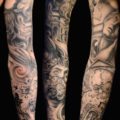 Black & Grey Mythology Realistic/Realism Sleeve Tattoo