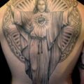 Backpiece Black & Grey Realistic/Realism Religious/Spiritual Tattoo