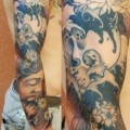 Arm Black & Grey Japanese Religious/Spiritual Sleeve Tattoo