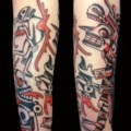 Arm Blackwork Mythology Religious/Spiritual Tattoo