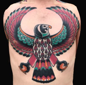 Animals Birds Chest Hawks/Eagles Traditional/Americana Tattoo