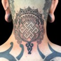 Back Black & Grey Blackwork Geometric/Mandala Tattoo
