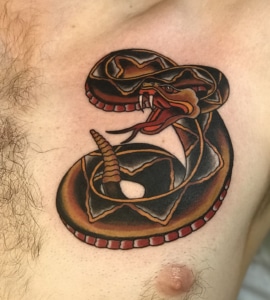 Animals Chest snake Traditional/Americana Tattoo