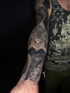 Arm Blackwork Geometric/Mandala Sleeve Tattoo