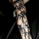 Blackwork Japanese Leg Sleeve Tattoo