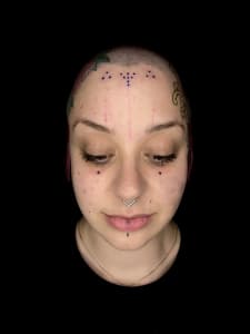 Blackwork Dotwork Geometric/Mandala Head Tattoo